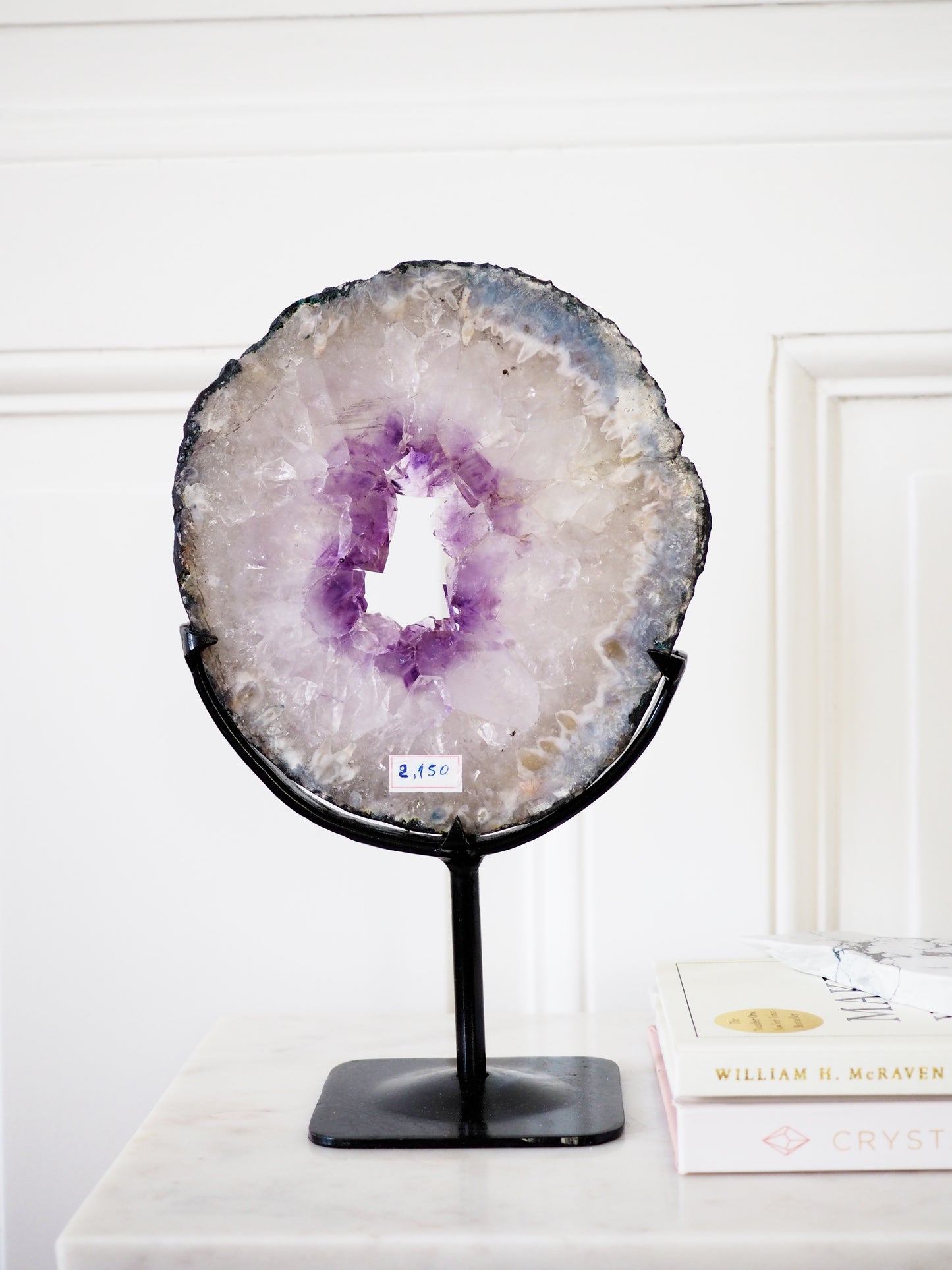 Amethyst Portal mit Pink Amethyst Details auf Ständer ca.26  cm - aus Brasilien HIGH QUALITY