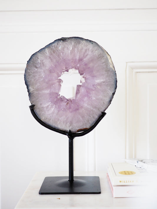 Lavender Amethyst Portal mit auf Ständer . Halter [xx] ca 29 cm - aus Brasilien