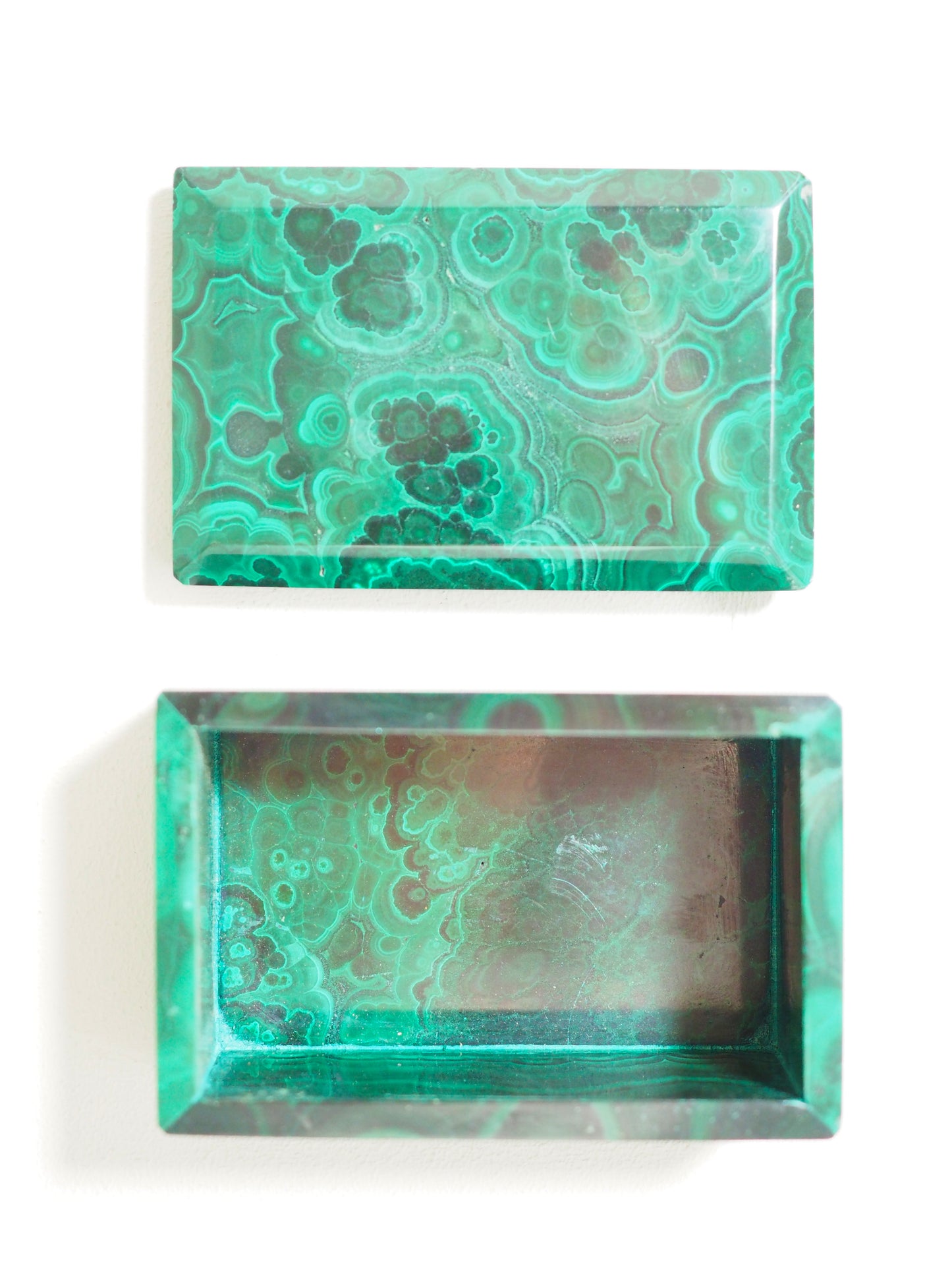 AAA Malachit Schmuck Schachtel . AAA Malachite Box [22] ca. 7cm - aus Kongo High Quality