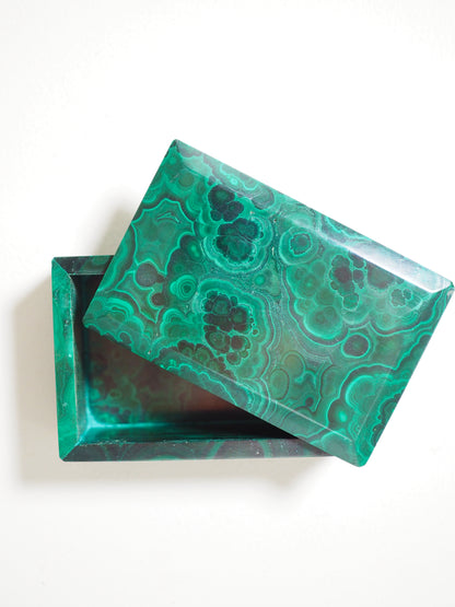 AAA Malachit Schmuck Schachtel . AAA Malachite Box [22] ca. 7cm - aus Kongo High Quality