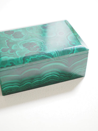 AAA Malachit Schmuck Schachtel . AAA Malachite Box [22] ca. 7cm - aus Kongo High Quality