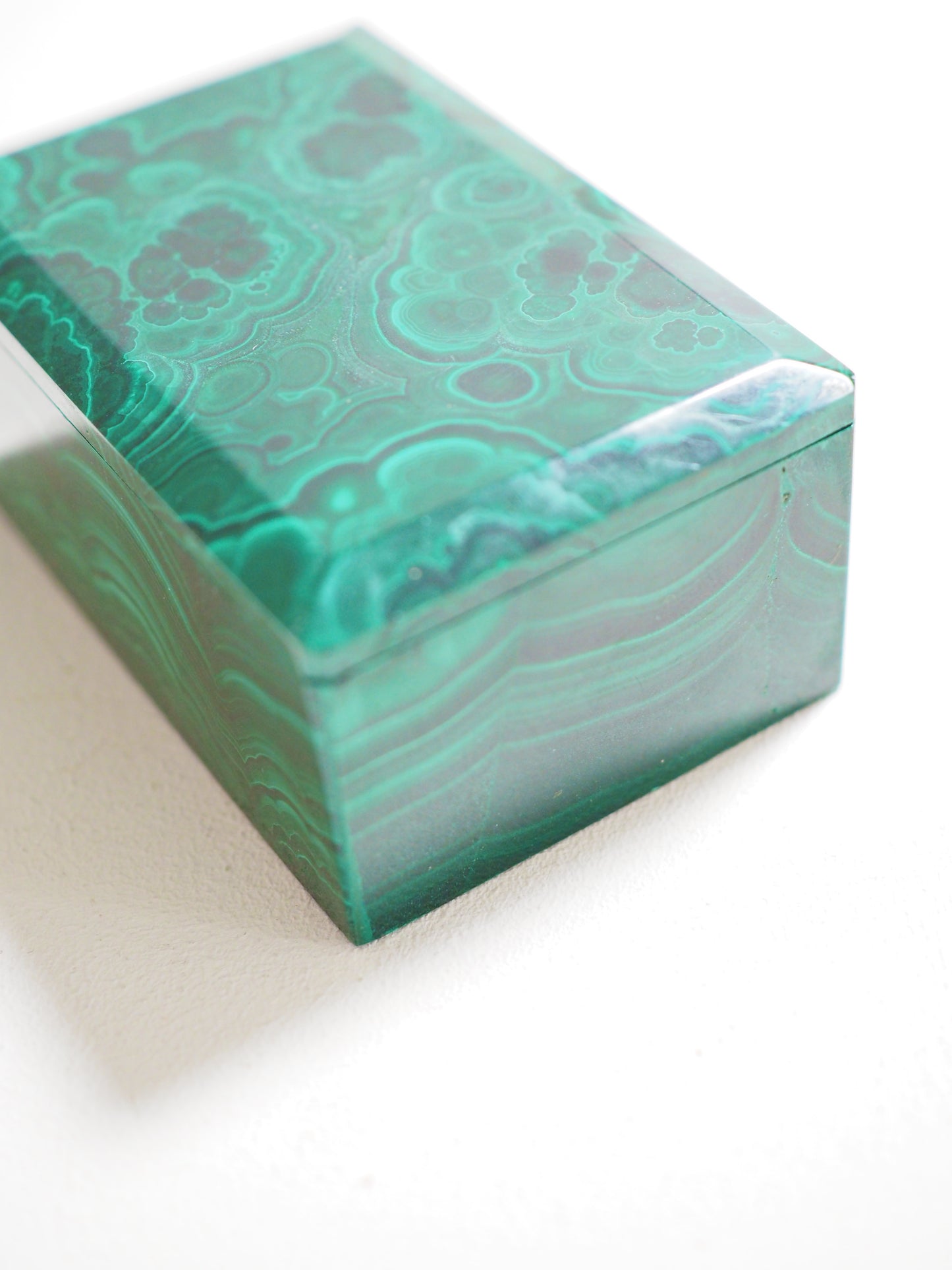 AAA Malachit Schmuck Schachtel . AAA Malachite Box [22] ca. 7cm - aus Kongo High Quality