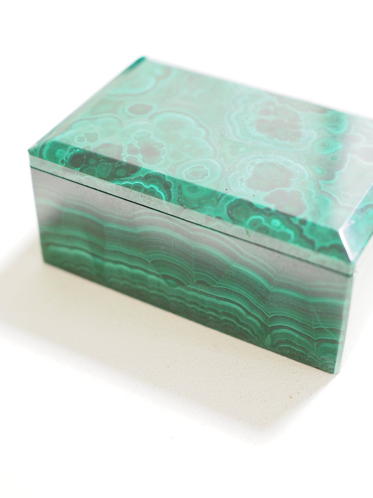 AAA Malachit Schmuck Schachtel . AAA Malachite Box [22] ca. 7cm - aus Kongo High Quality