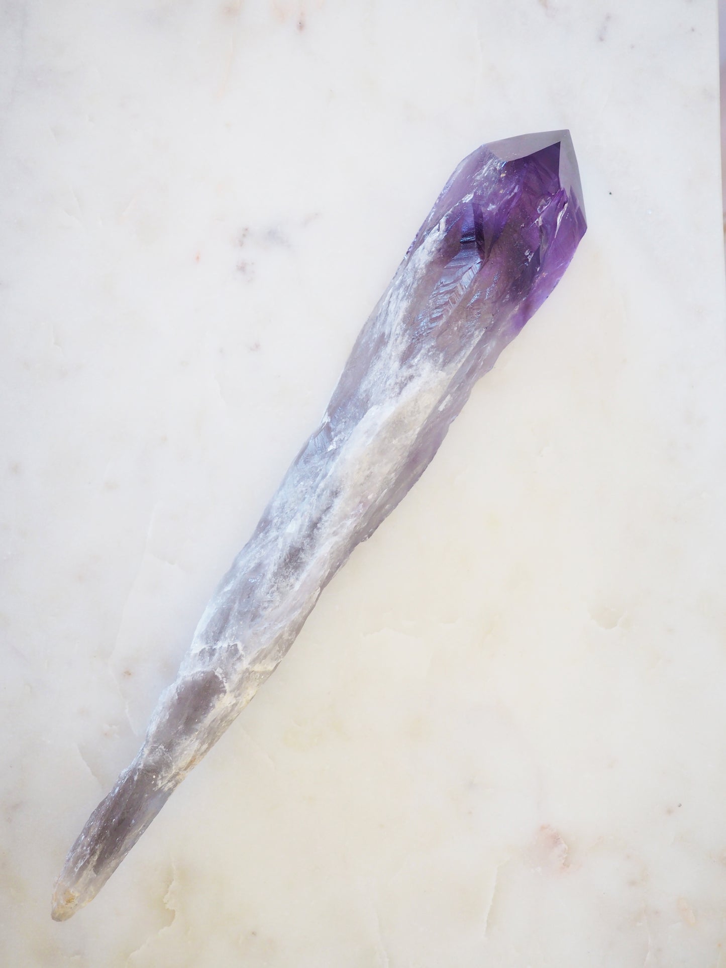 XXL Jacare Amethyst Wurzel Roh . Stab Spitze Wurzel Wand Zauberstab  29 cm xxg - aus Bahia Brasilien HIGH QUALITY