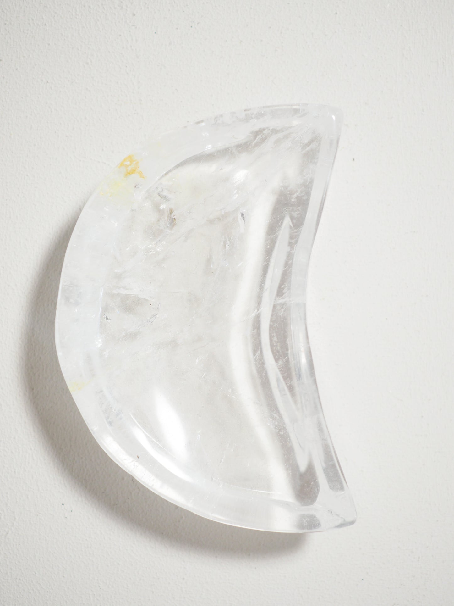 Bergkristall Mond Schale Schmuckschale . Clearquartz Moon Bowl ca. 9cm  - Handcarved HIGH QUALITY