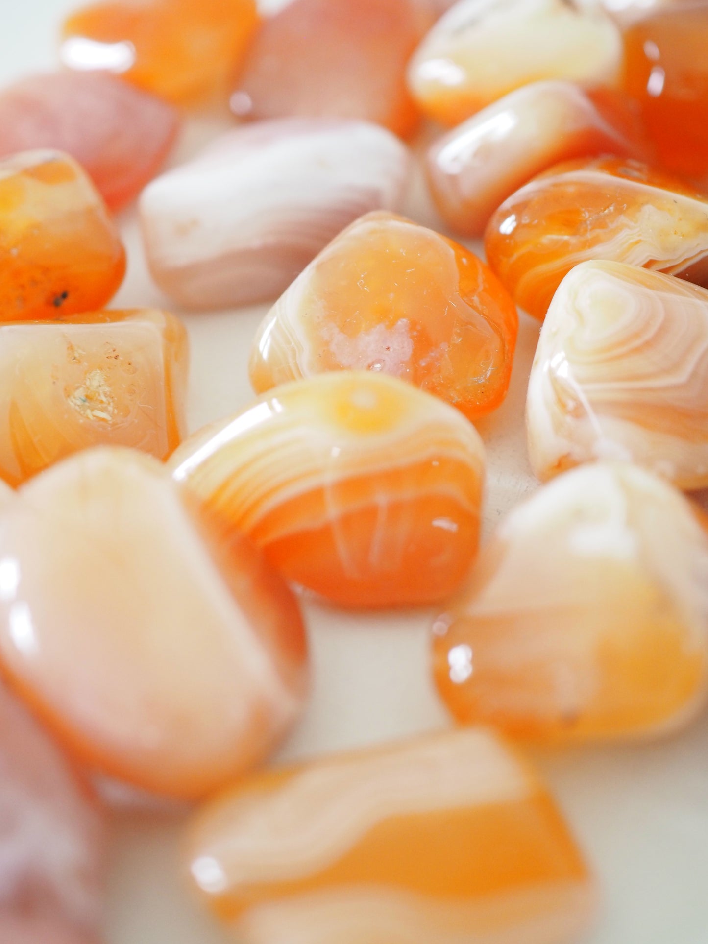 Aprikosen Achat Trommel Stein KLEIN . Apricot Agate Tumble 2 cm - aus Botswana HIGH QUALITY