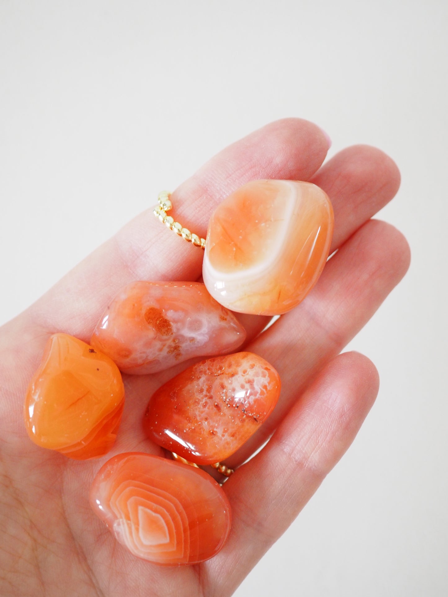 Aprikosen Achat Trommel Stein KLEIN . Apricot Agate Tumble 2 cm - aus Botswana HIGH QUALITY