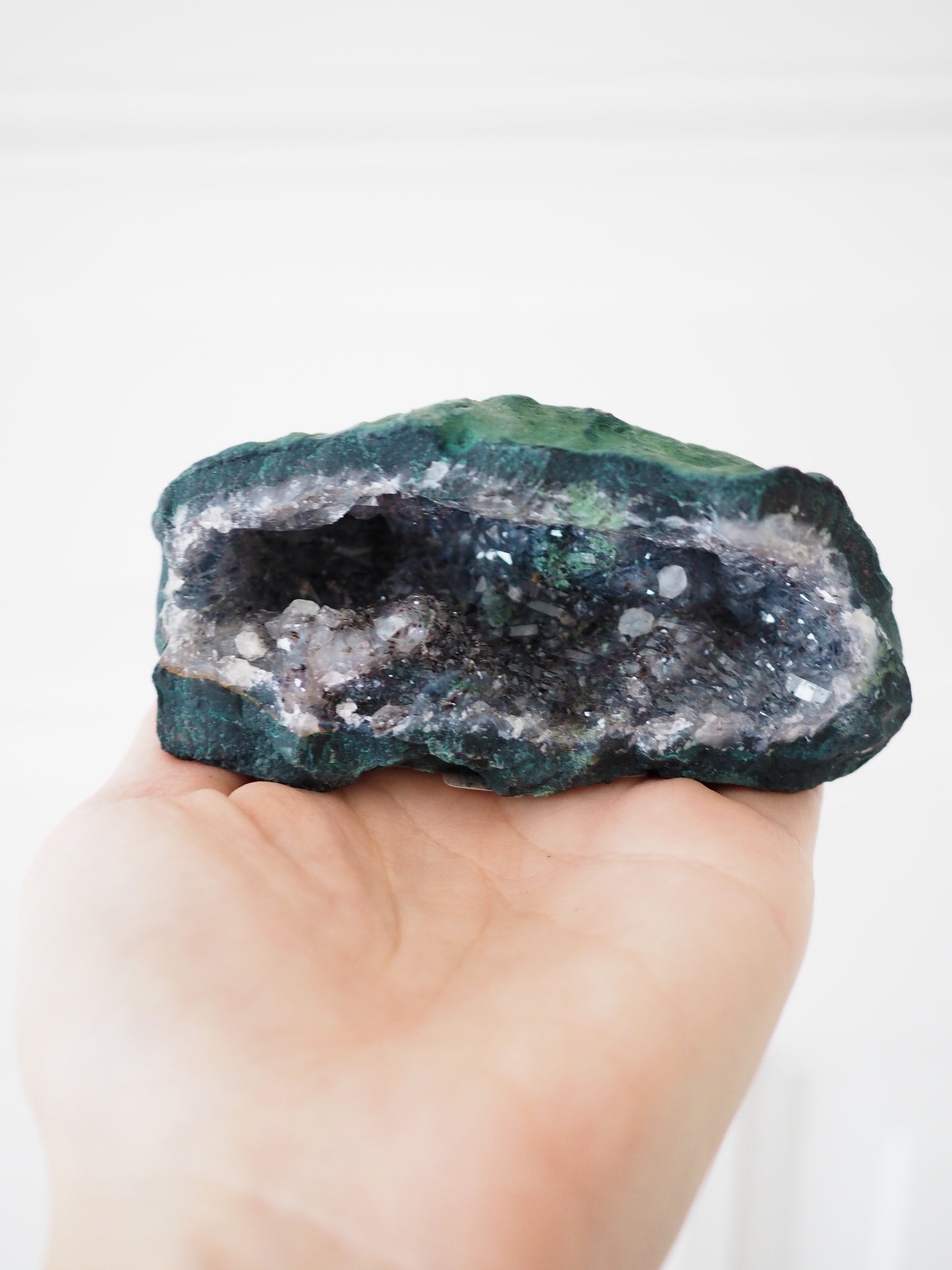 Violett . Grüne Amethyst Geode  ca 10 cm [xx] - aus Brasilien