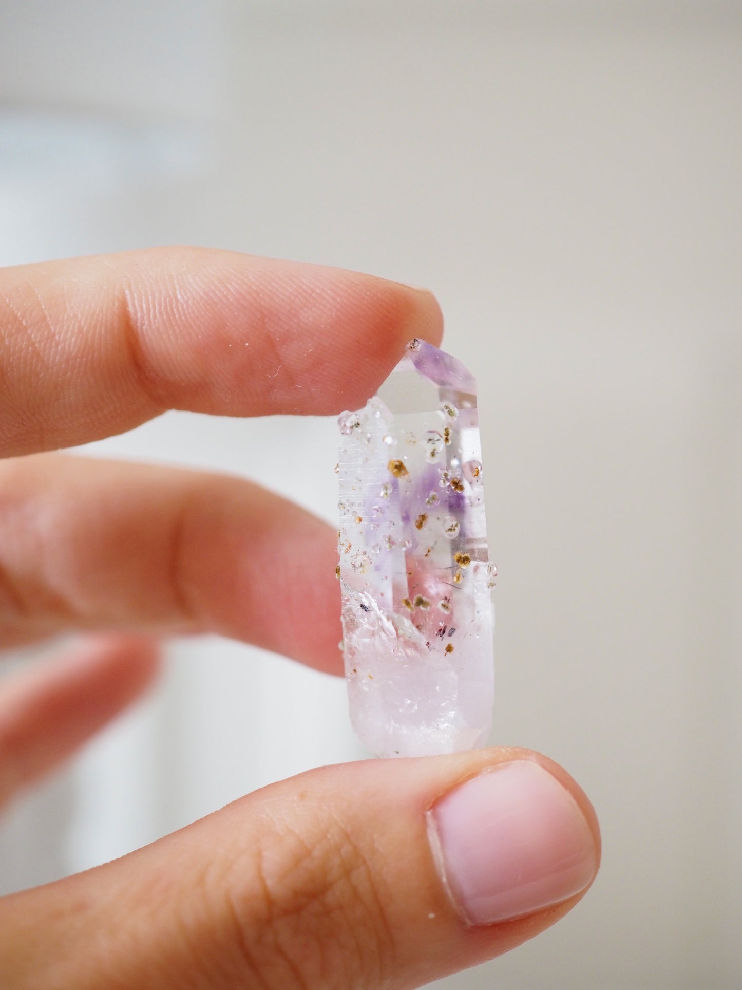 Brandberg Phantom Amethyst Spitze ca. 3.8 cm [xx]- aus  Streep Mine . Goboboseb . Brandberg . Erongo Namibia HIGH QUALITY