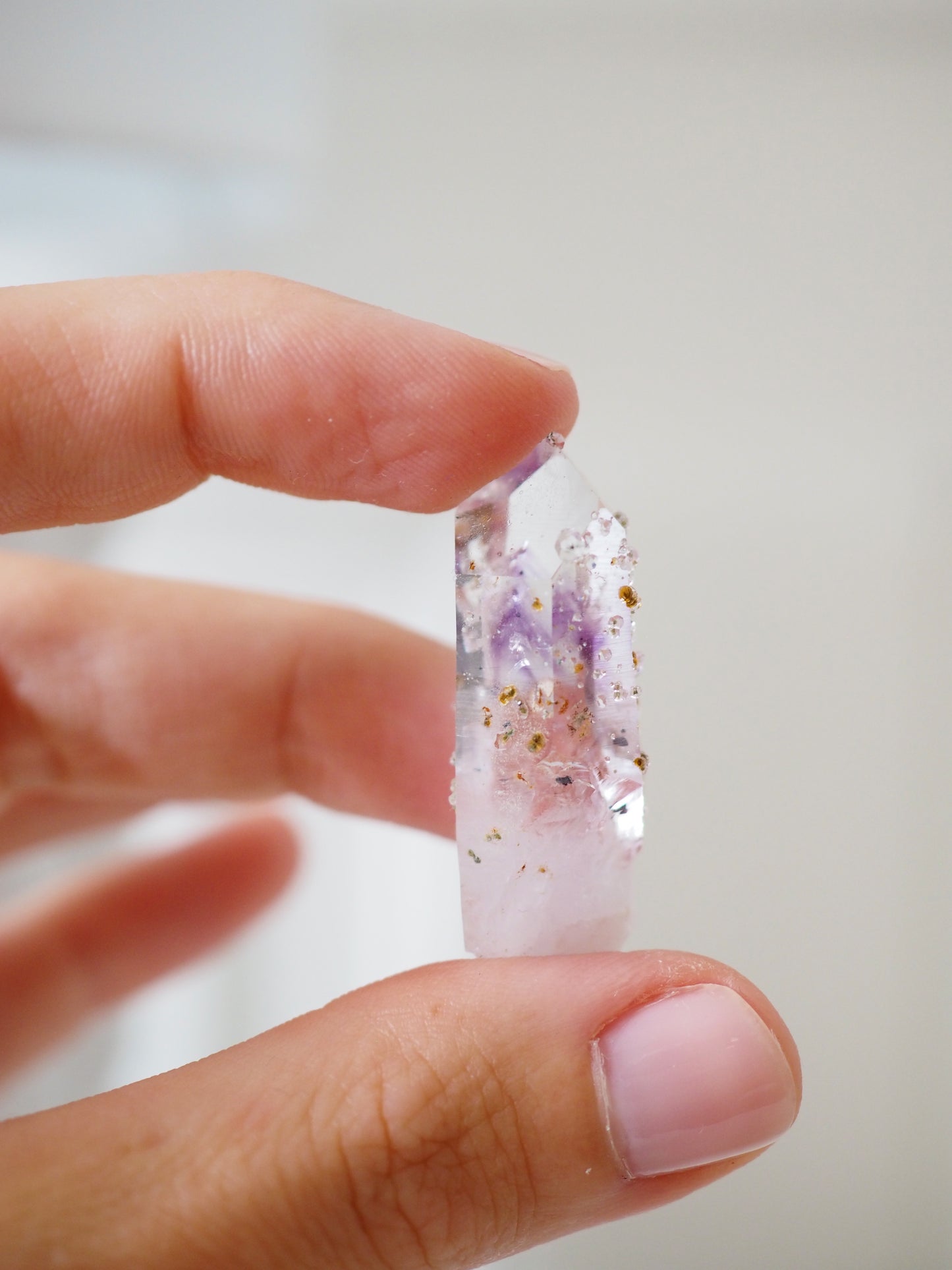 Brandberg Phantom Amethyst Spitze ca. 3.8 cm [xx]- aus  Streep Mine . Goboboseb . Brandberg . Erongo Namibia HIGH QUALITY