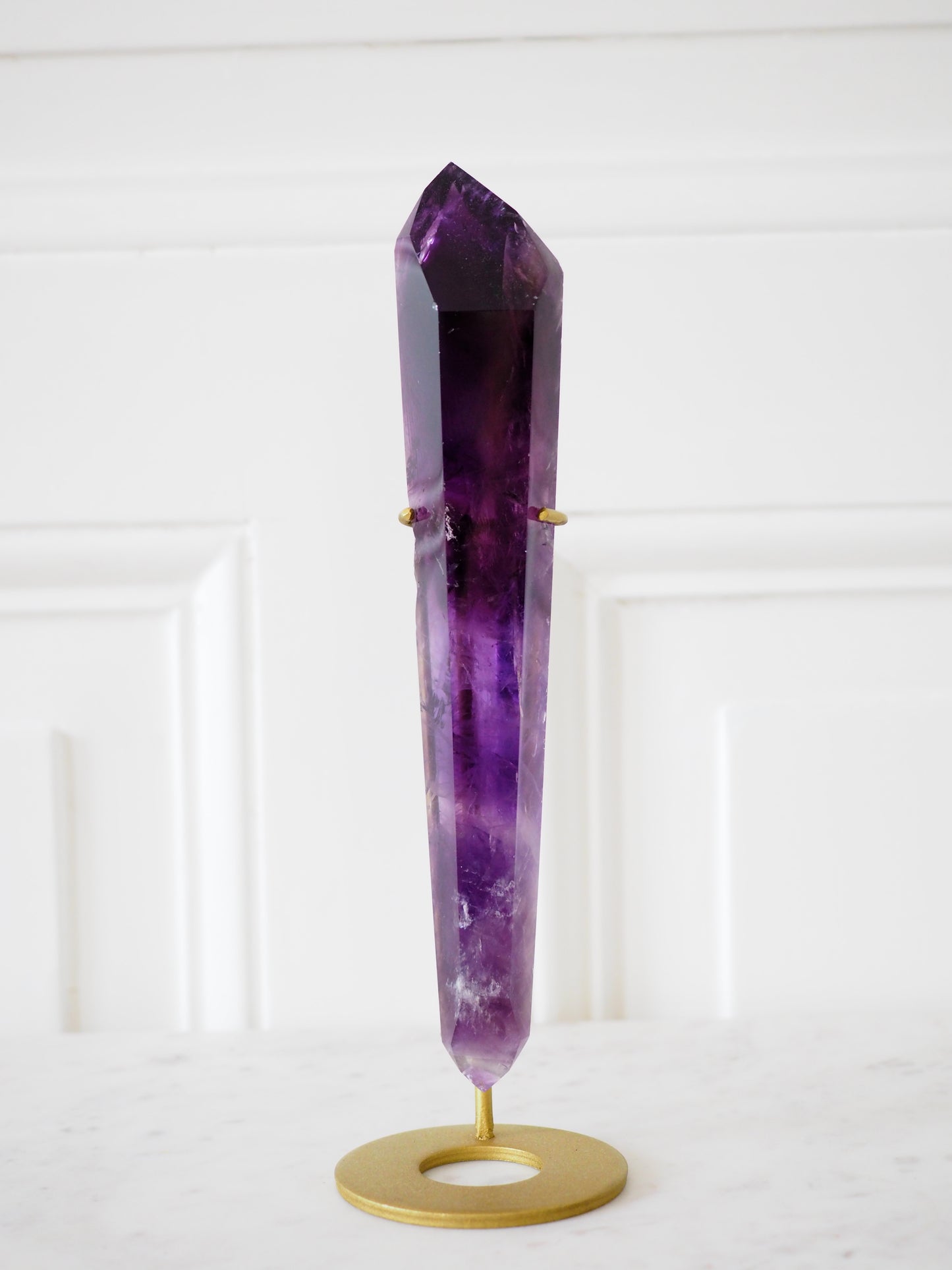 XJacare Amethyst Wurzel poliert auf Halter . Stab Spitze Wurzel Wand Zauberstab  22 cm  - aus Bahia Brasilien HIGH QUALITY