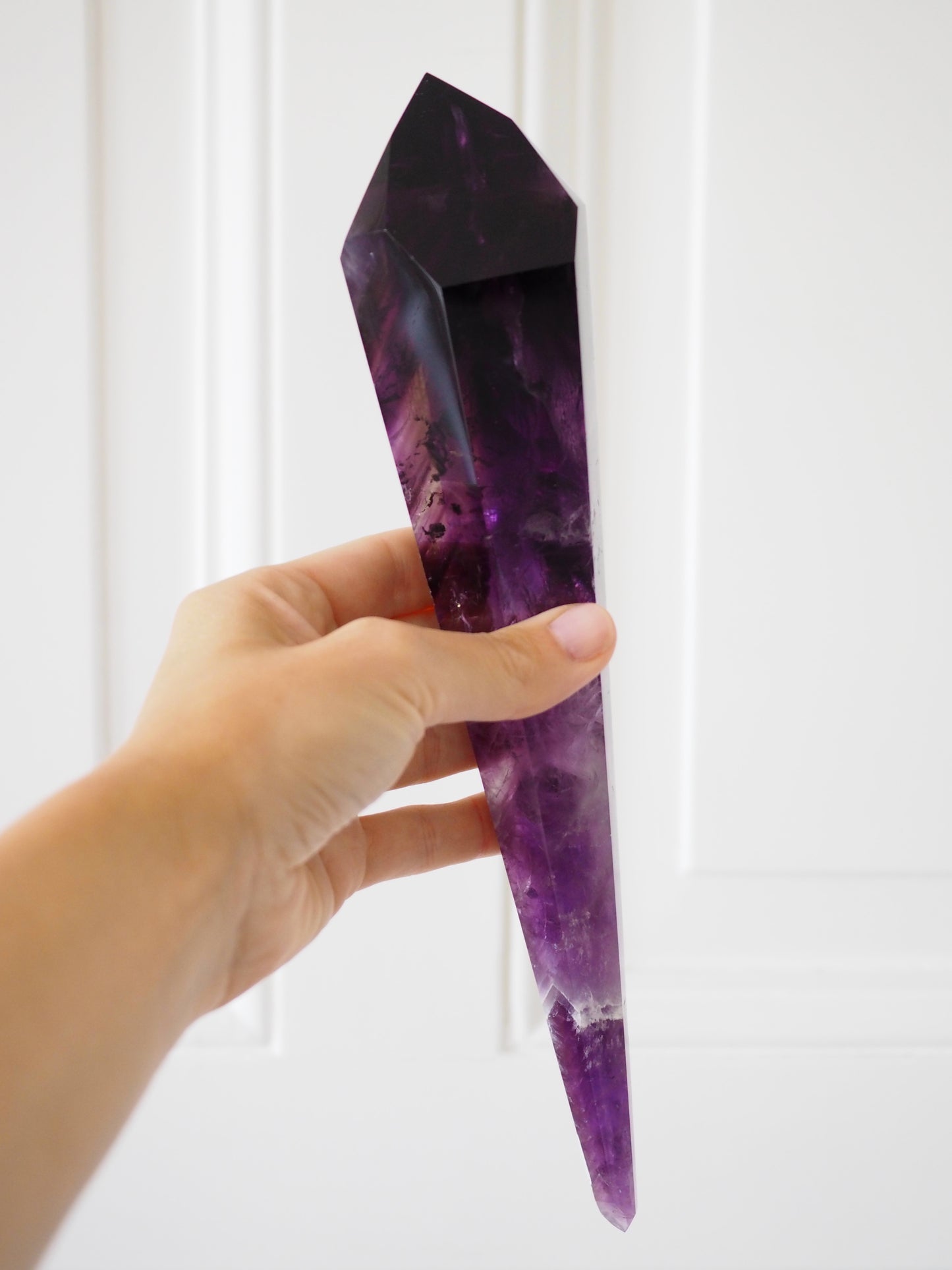 XJacare Amethyst Wurzel poliert auf Halter . Stab Spitze Wurzel Wand Zauberstab  28 cm  - aus Bahia Brasilien HIGH QUALITY