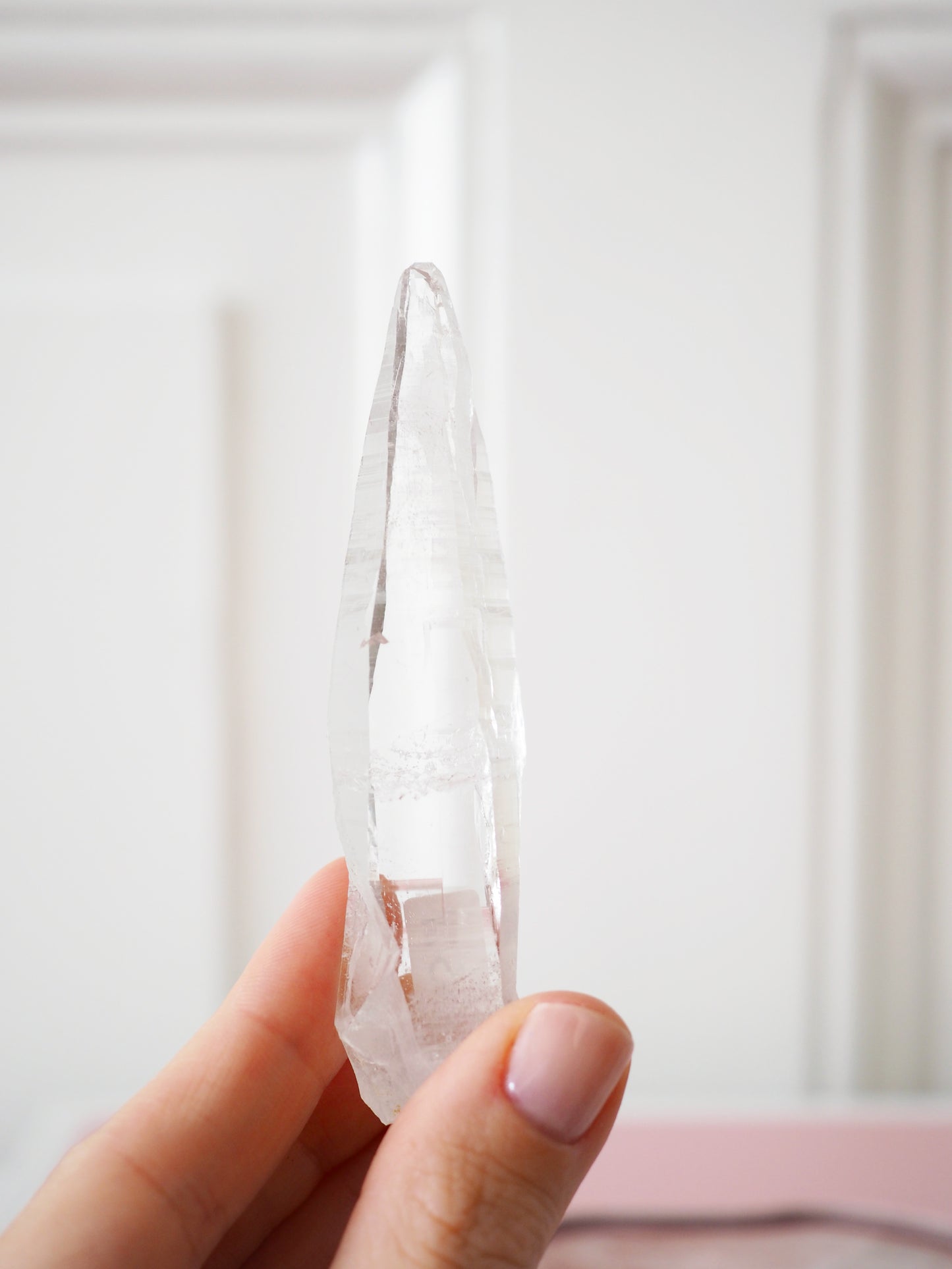 Glasklare Himalaya Lemurian Bergkristall Spitze ca. 9.5 cm - aus dem Himalaya Gebirge HIGHQUALITY RARE