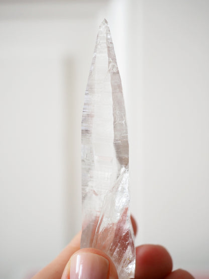 Glasklare Himalaya Lemurian Bergkristall Spitze ca. 9.5 cm - aus dem Himalaya Gebirge HIGHQUALITY RARE