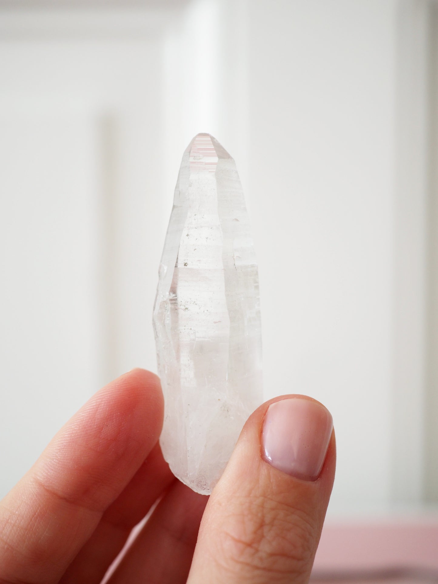 Glasklare Himalaya Lemurian Bergkristall Spitze ca. 6 cm - aus dem Himalaya Gebirge HIGH QUALITY RARE