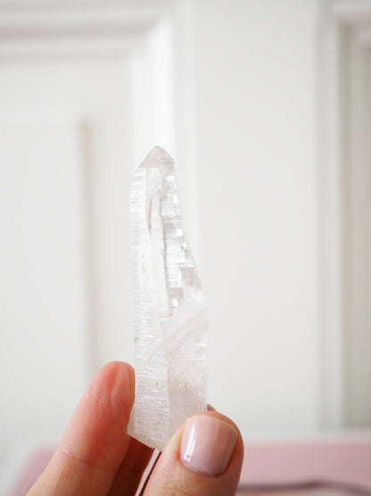 Glasklare Himalaya Lemurian Bergkristall Spitze ca. 7 cm - aus dem Himalaya Gebirge HIGH QUALITY RARE