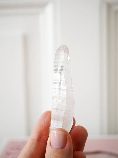 Glasklare Himalaya Lemurian Bergkristall Spitze ca. 7 cm - aus dem Himalaya Gebirge HIGH QUALITY RARE