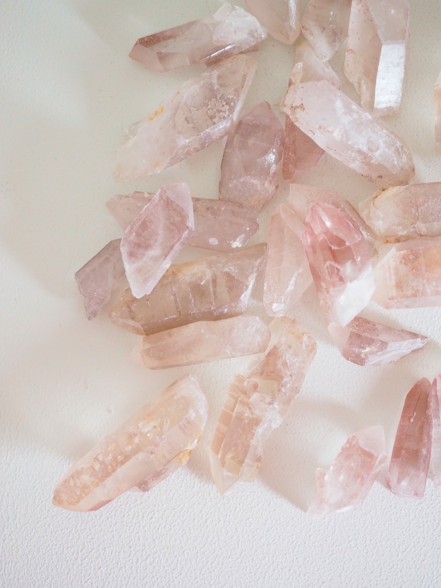 Pink Lemurian Spitze ROH - aus Brasilien RARE