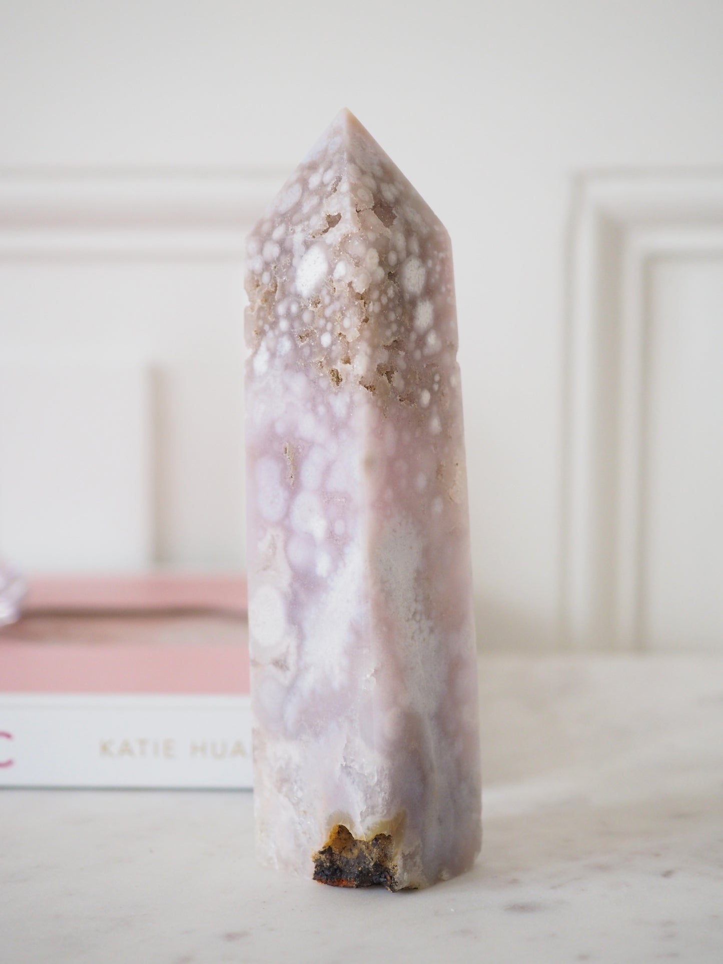 Druzy Pink Amethyst mit Sparkly Druzy Spitze Turm . Pink Amethyst Point  ca 13.5 cm [BP] - aus Patagonien