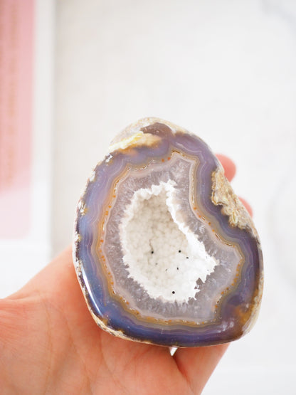 Sugar Druzy Achat Geode . Agate Geode  ca xx cm  - aus Brasilien HIGH QUALITY Handpoliert