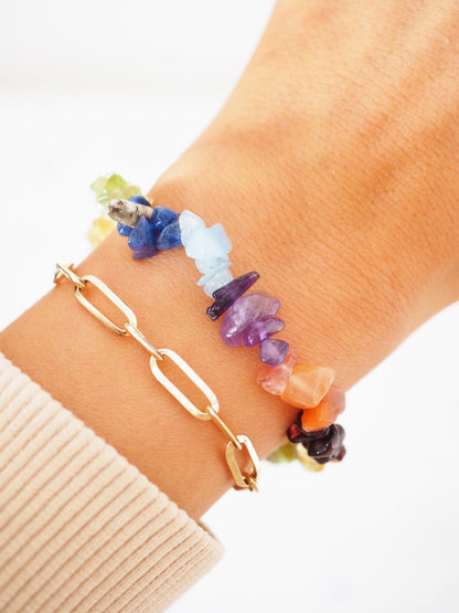 Chakra Chips . Splitter Armband . 8-10mm - High Quality