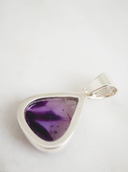 Amethyst Tropfen . Drop Anhänger 925 Sterlingsilber