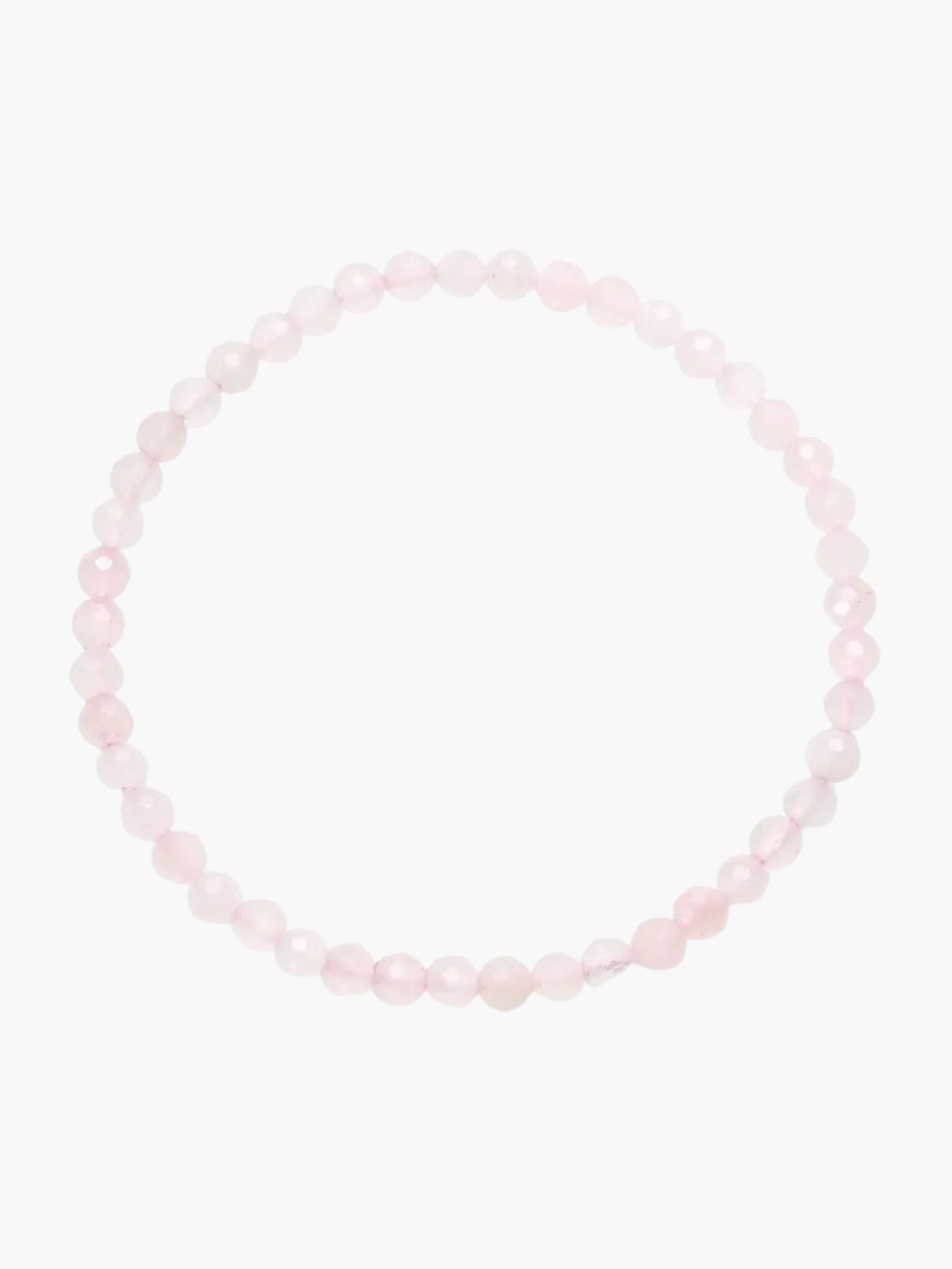 Facettiertes Rosenquarz Armband . 4mm - aus Brasilien HIGH QUALITY