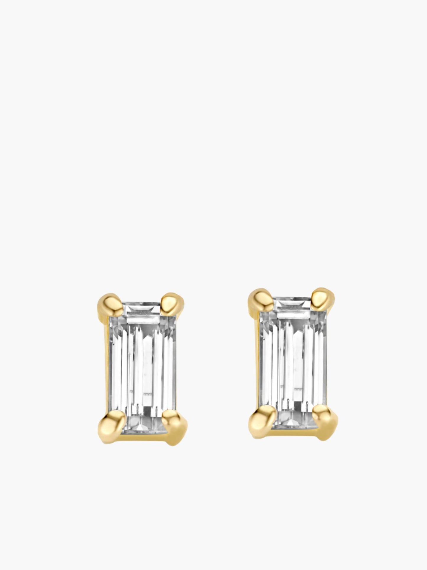 585 Gold Ohrstecker Baguette