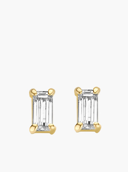 585 Gold Ohrstecker Baguette