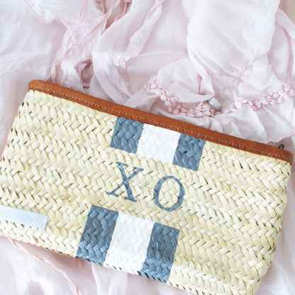 Clutch Monogramm & Stripes