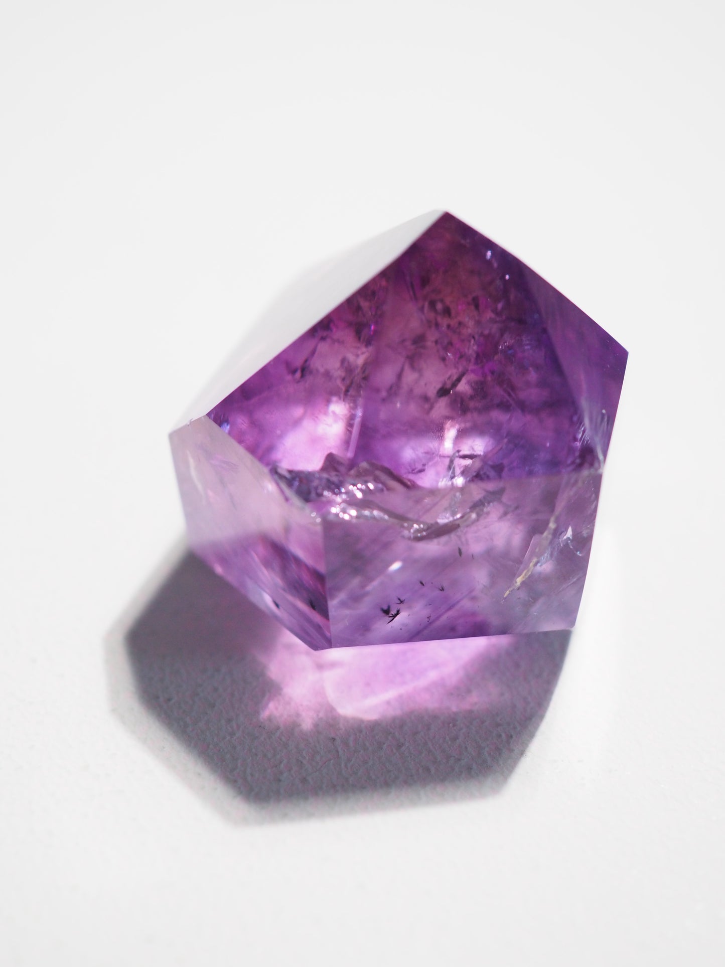 Jacare Amethyst Spitze mit Regenbögen  ca.  3.5x4 cm (3) - aus Bahia Brasilien - HIGH QUALITY