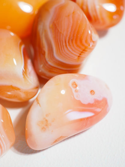 Aprikosen Achat Trommel Stein . Apricot Agate Tumble 2-3cm - aus Botswana HIGH QUALITY