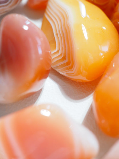 Aprikosen Achat Trommel Stein . Apricot Agate Tumble 2-3cm - aus Botswana HIGH QUALITY