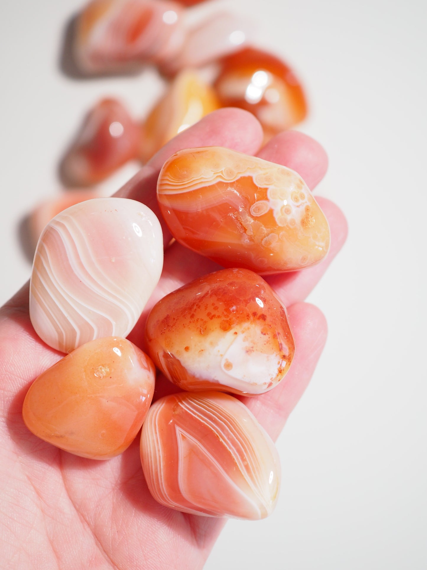 Aprikosen Achat Trommel Stein . Apricot Agate Tumble 2-3cm - aus Botswana HIGH QUALITY