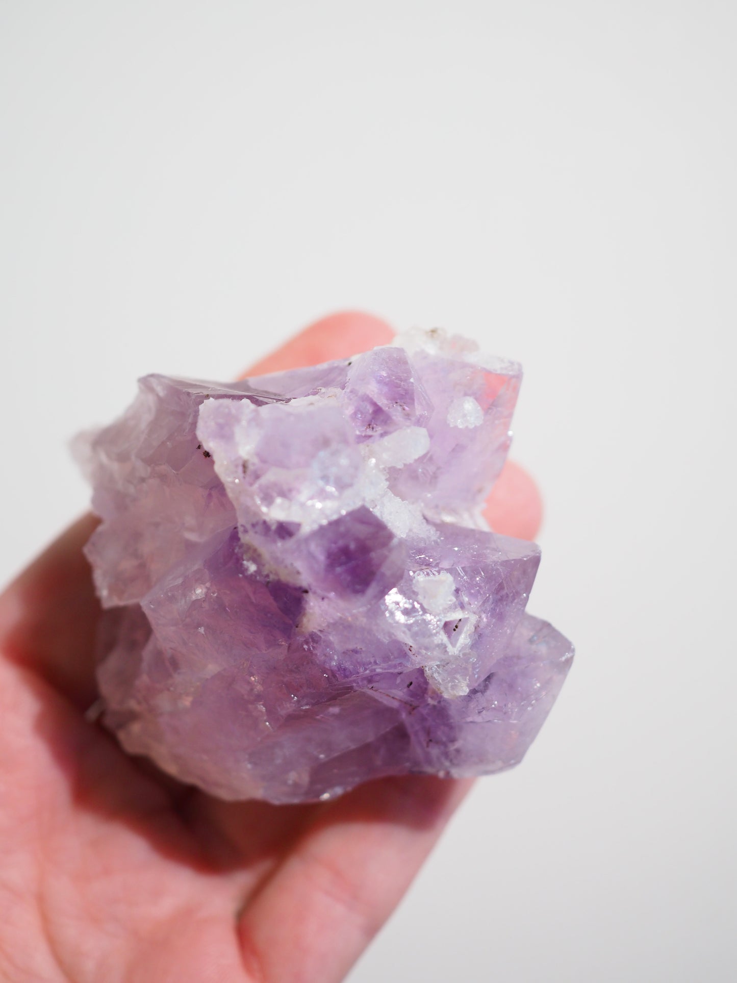 Glitzernder Amethyst mit Calcit . Sparkly Amethyst with Calcite [99] - aus Brasilien RARE