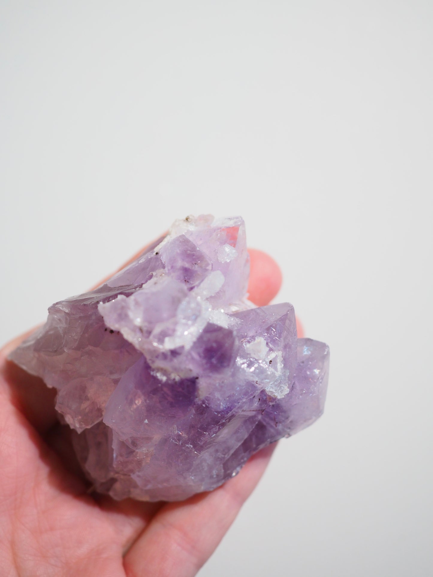 Glitzernder Amethyst mit Calcit . Sparkly Amethyst with Calcite [99] - aus Brasilien RARE